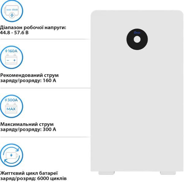 Акумуляторна батарея Deye RW-F16 51,2В 314А&middot;год 60N314 фото